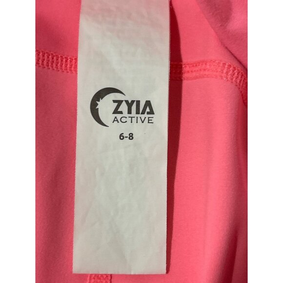 Zyia Women's Leggings Capri Pockets Pink Size 6-8 - Picture 7 of 8